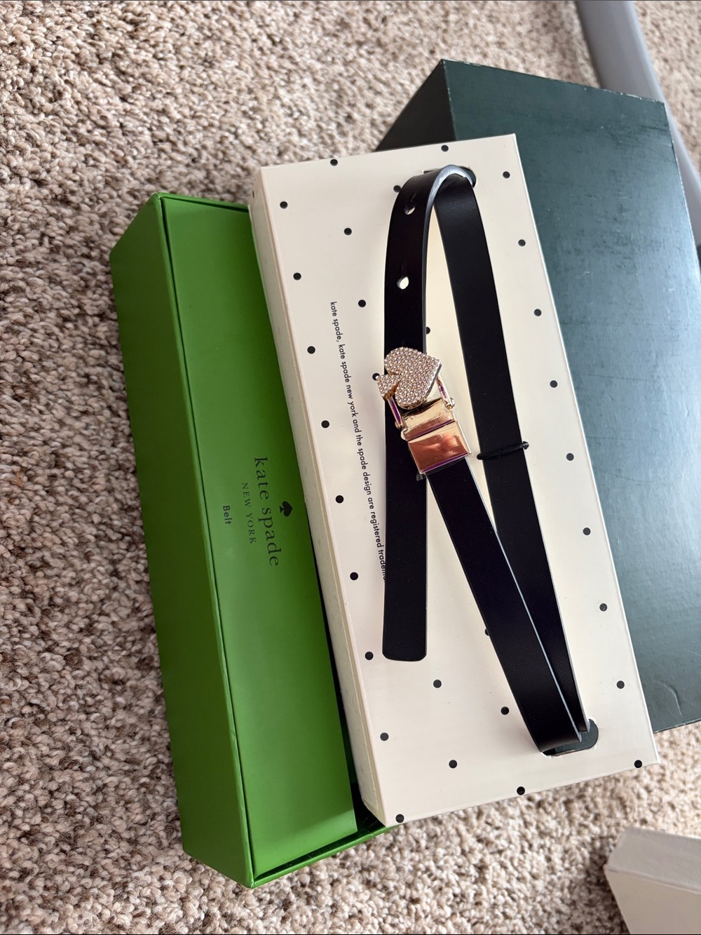 KS Leather Belt with accent buckle